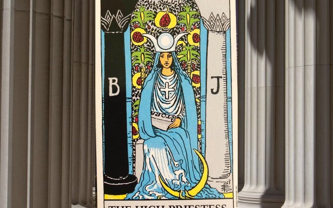 The High Priestess Tarot: Sacred balance of positive and negative. 